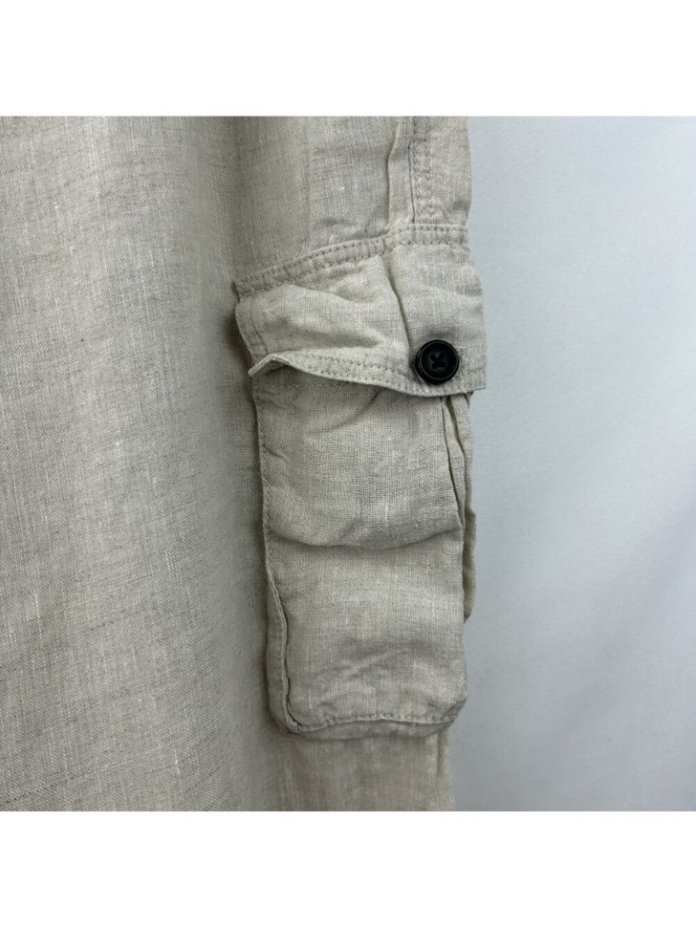 Tommy Bahama Pants Loose Cargo Beach Men’s XL 100% Linen Lounge Y2K Baggy Beige - Picture 11 of 14